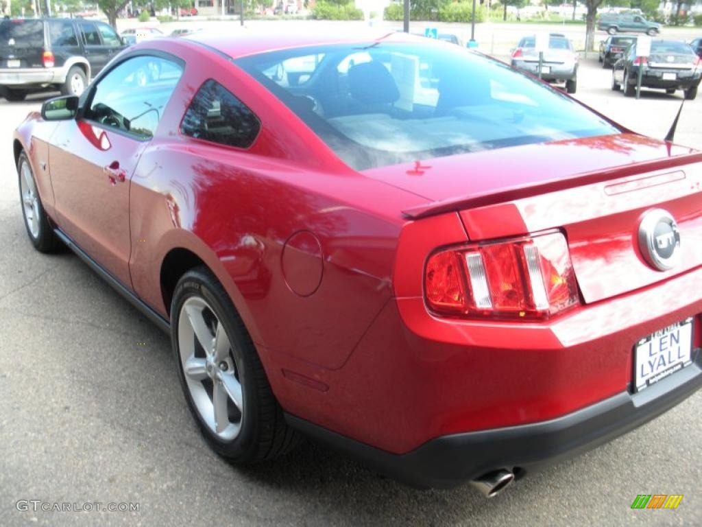 2010 Mustang GT Coupe - Red Candy Metallic / Charcoal Black photo #5