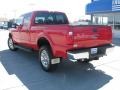 2008 Bright Red Ford F350 Super Duty Lariat Crew Cab 4x4  photo #3