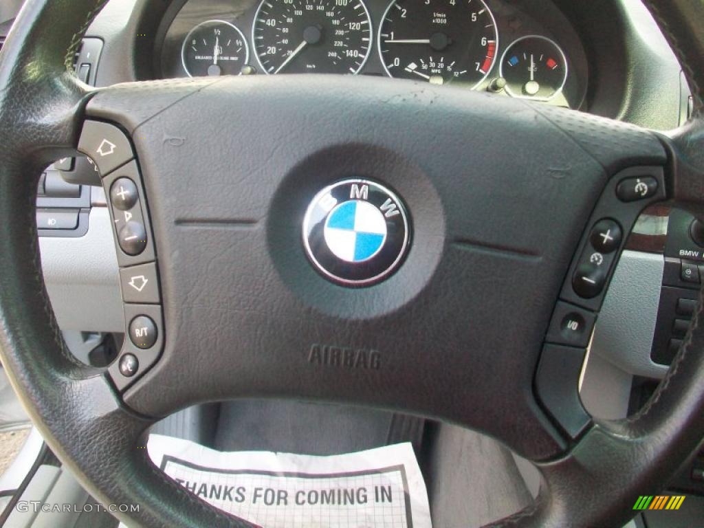 2002 3 Series 330i Sedan - Titanium Silver Metallic / Black photo #6