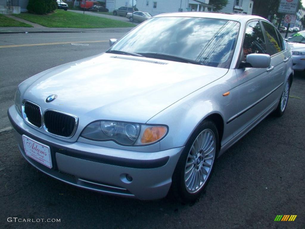 2002 3 Series 330i Sedan - Titanium Silver Metallic / Black photo #14