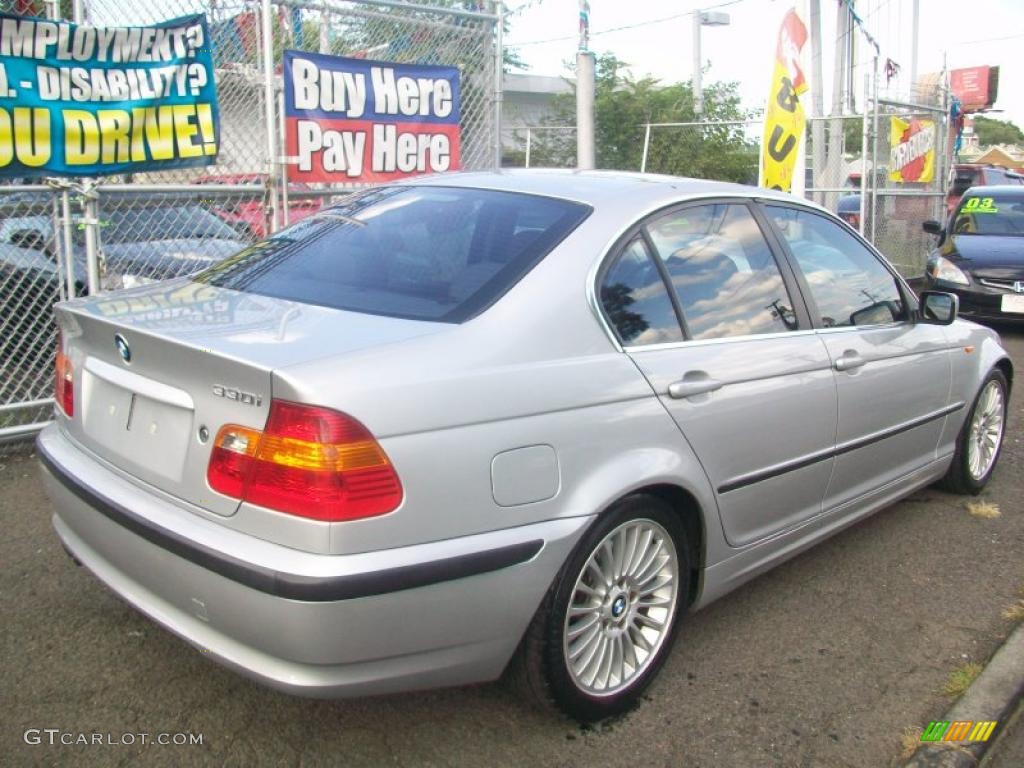 2002 3 Series 330i Sedan - Titanium Silver Metallic / Black photo #16