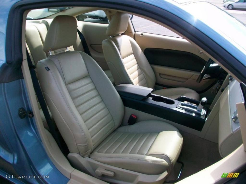 2007 Mustang GT Premium Coupe - Windveil Blue Metallic / Medium Parchment photo #13