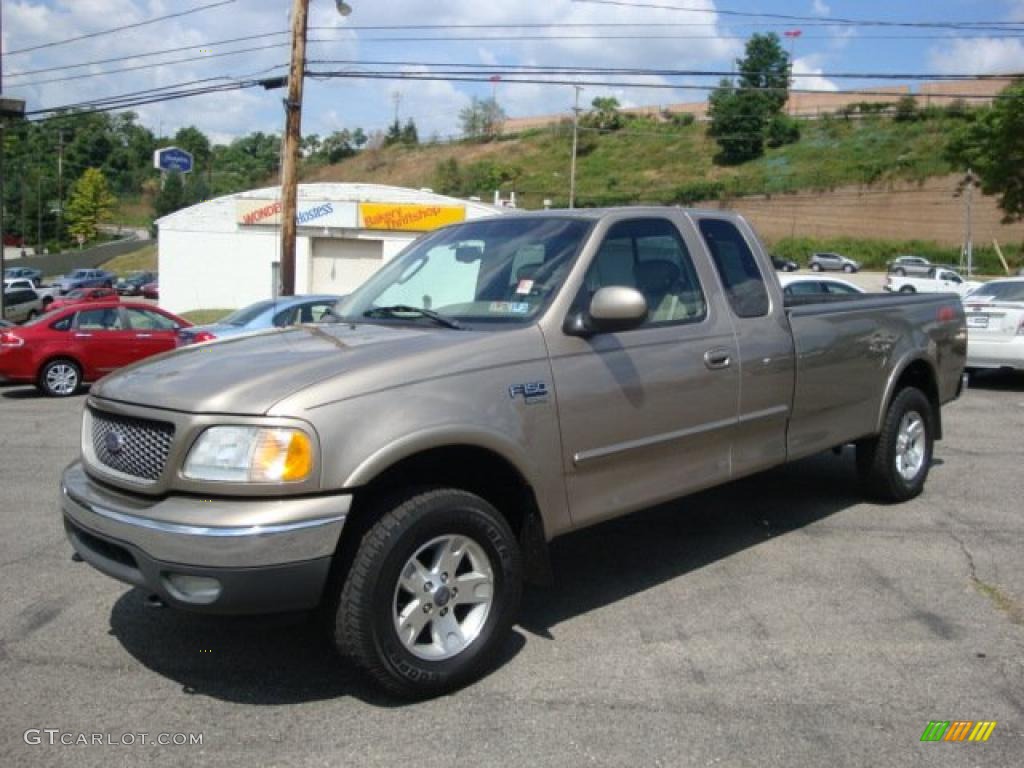 2002 F150 FX4 SuperCab 4x4 - Arizona Beige Metallic / Medium Parchment photo #10