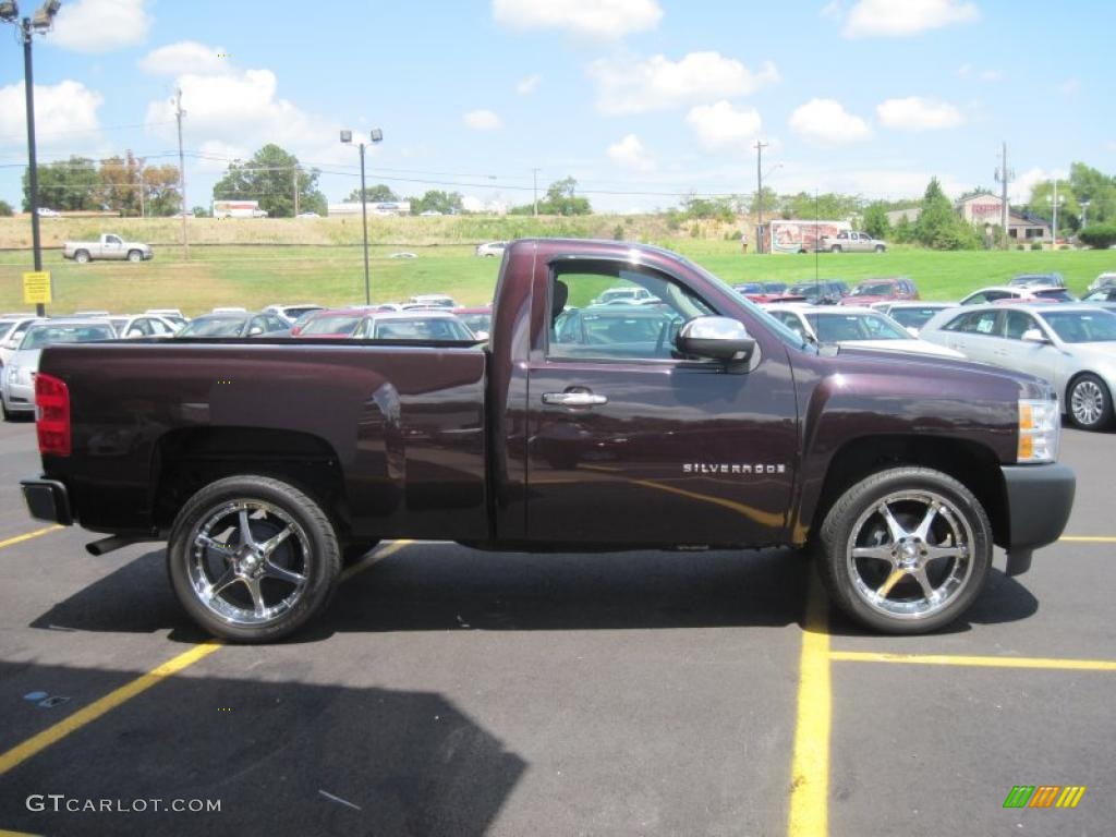 2008 Silverado 1500 Work Truck Regular Cab - Dark Cherry Metallic / Dark Titanium photo #3