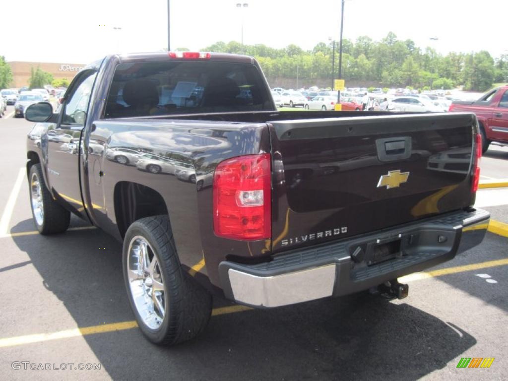 2008 Silverado 1500 Work Truck Regular Cab - Dark Cherry Metallic / Dark Titanium photo #5