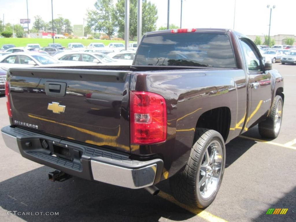 2008 Silverado 1500 Work Truck Regular Cab - Dark Cherry Metallic / Dark Titanium photo #6