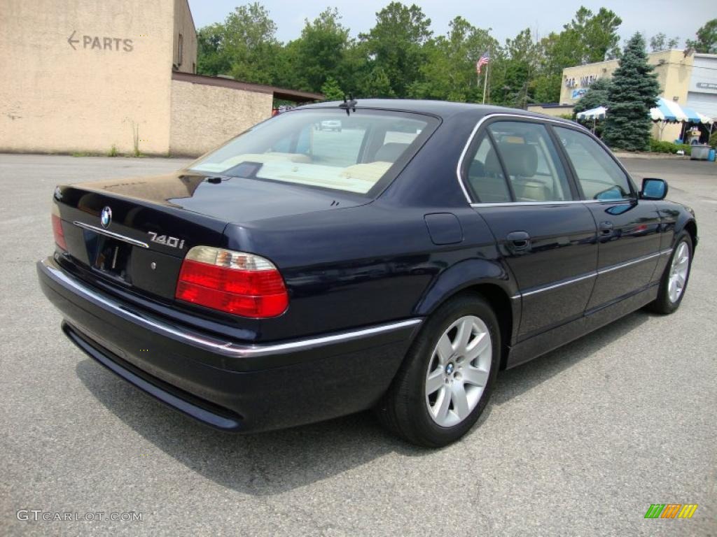 2001 7 Series 740i Sedan - Orient Blue Metallic / Sand Beige photo #8