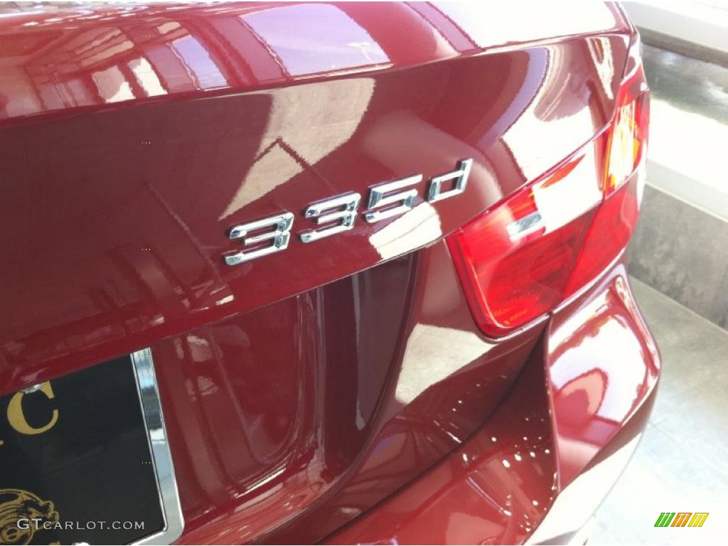 2011 3 Series 335d Sedan - Vermillion Red Metallic / Black photo #7