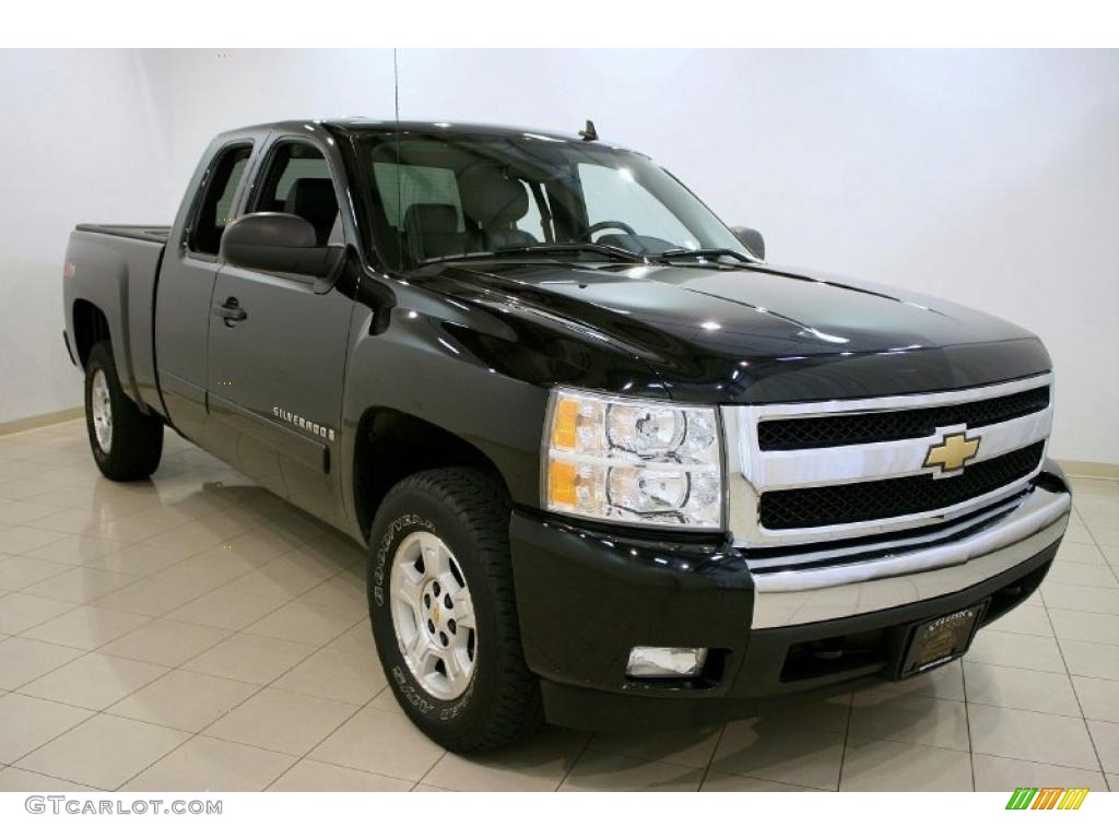 2008 Silverado 1500 LT Extended Cab - Black / Ebony photo #1