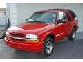 2002 Victory Red Chevrolet Blazer LS  photo #1