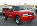 2002 Victory Red Chevrolet Blazer LS  photo #7