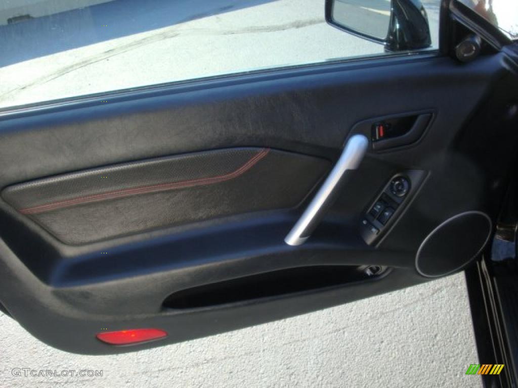2005 Tiburon GT - Obsidian Black / Black/Red photo #13