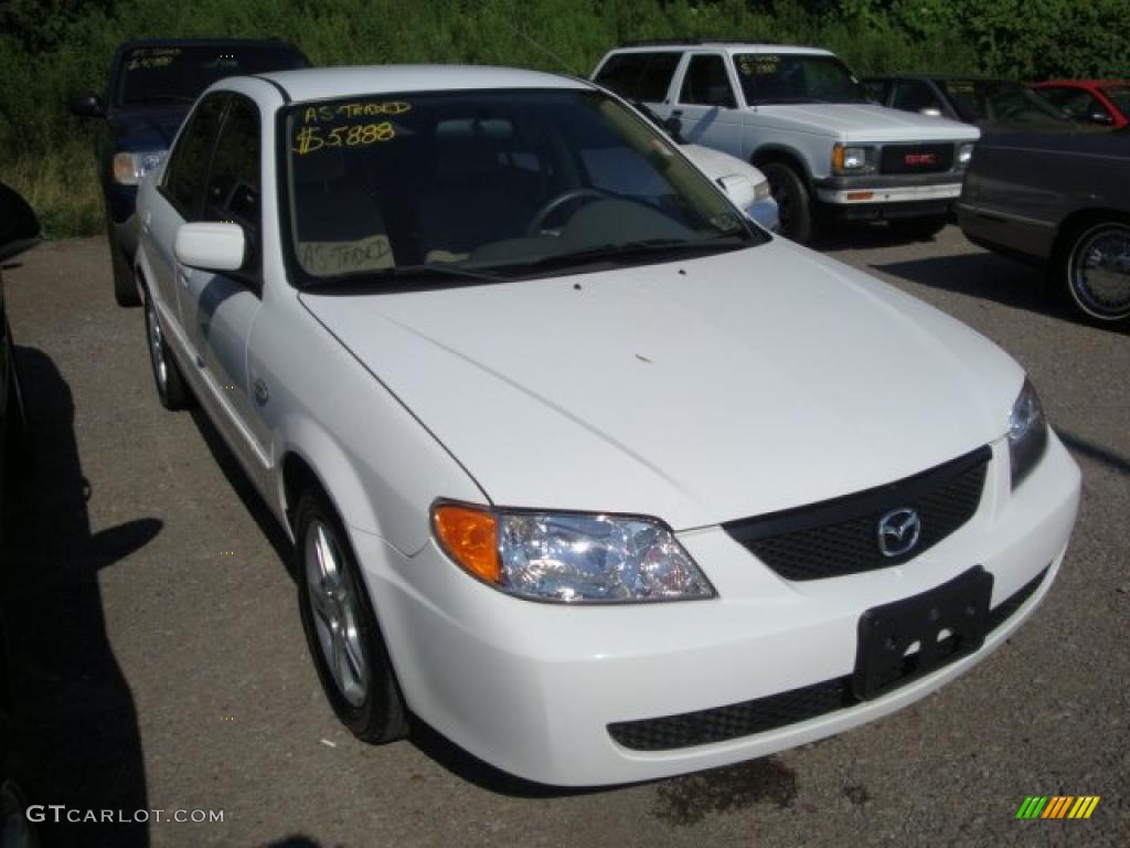 2003 Protege LX - Pure White / Beige photo #1