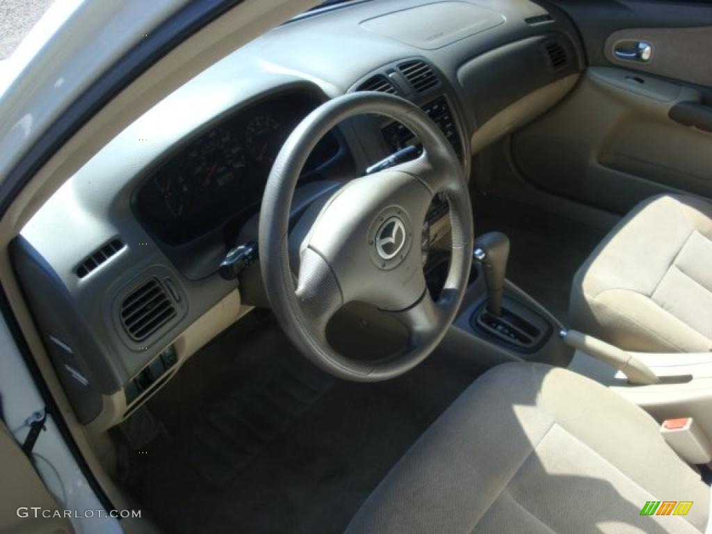 2003 Protege LX - Pure White / Beige photo #11