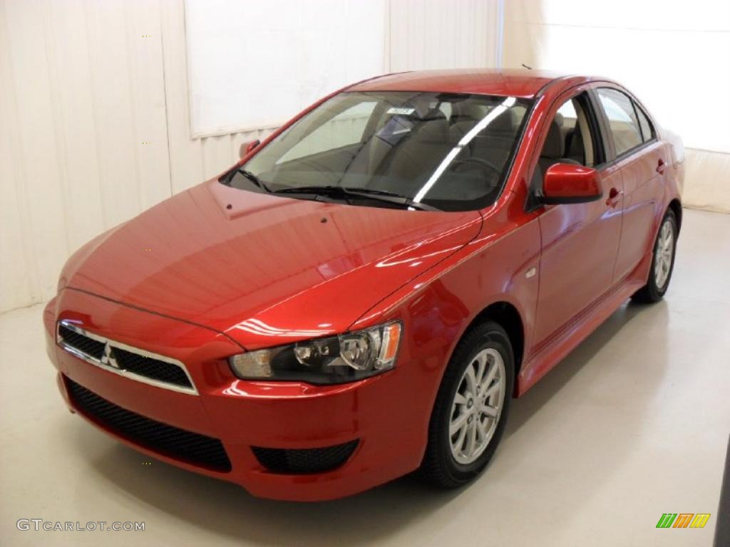 2010 Lancer ES - Rotor Glow Orange Metallic / Beige photo #1