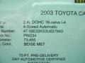 2003 Desert Sand Mica Toyota Camry LE  photo #22