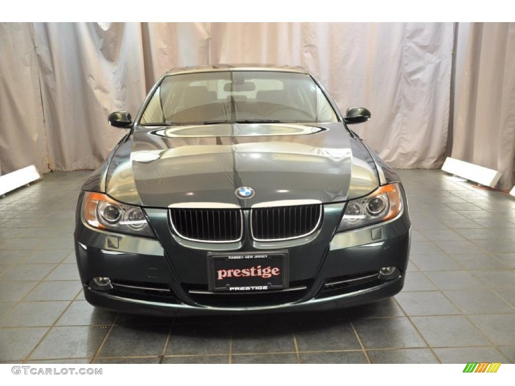 2008 3 Series 328xi Sedan - Deep Green Metallic / Saddle Brown/Black photo #6