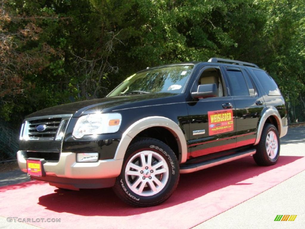2008 Explorer Eddie Bauer 4x4 - Black / Camel photo #1