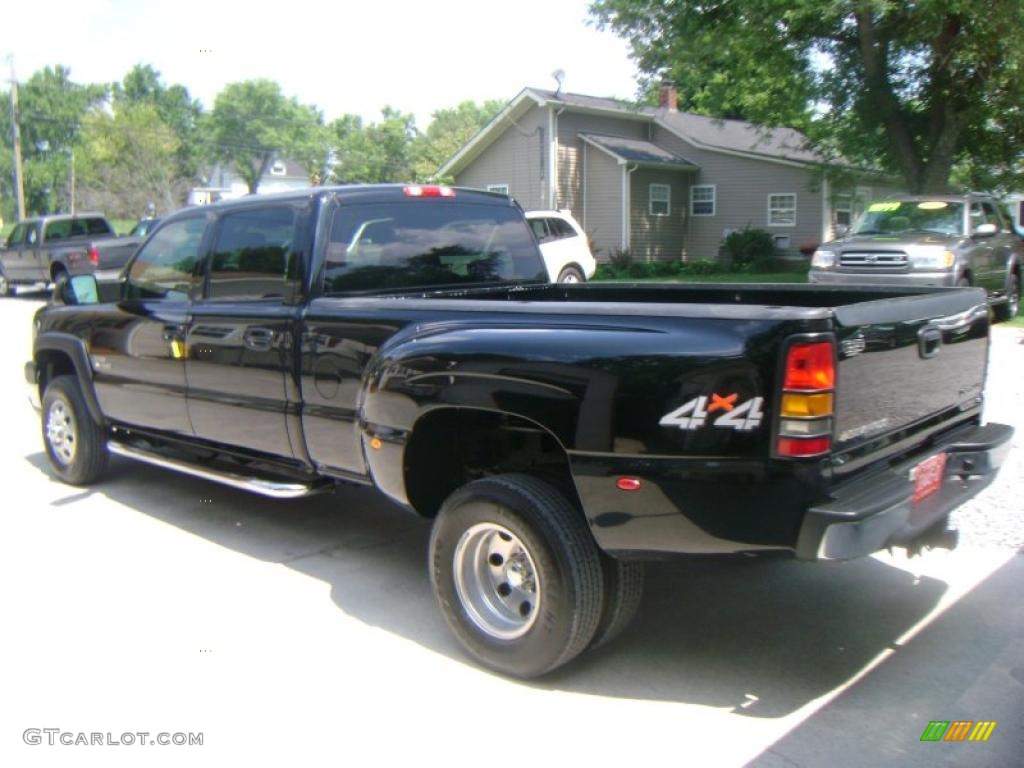 2005 Silverado 3500 LT Crew Cab 4x4 Dually - Black / Dark Charcoal photo #6