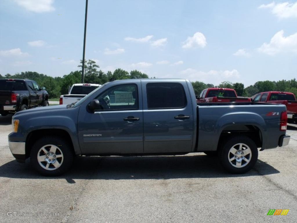 2010 Sierra 1500 SLE Crew Cab - Stealth Gray Metallic / Ebony photo #5