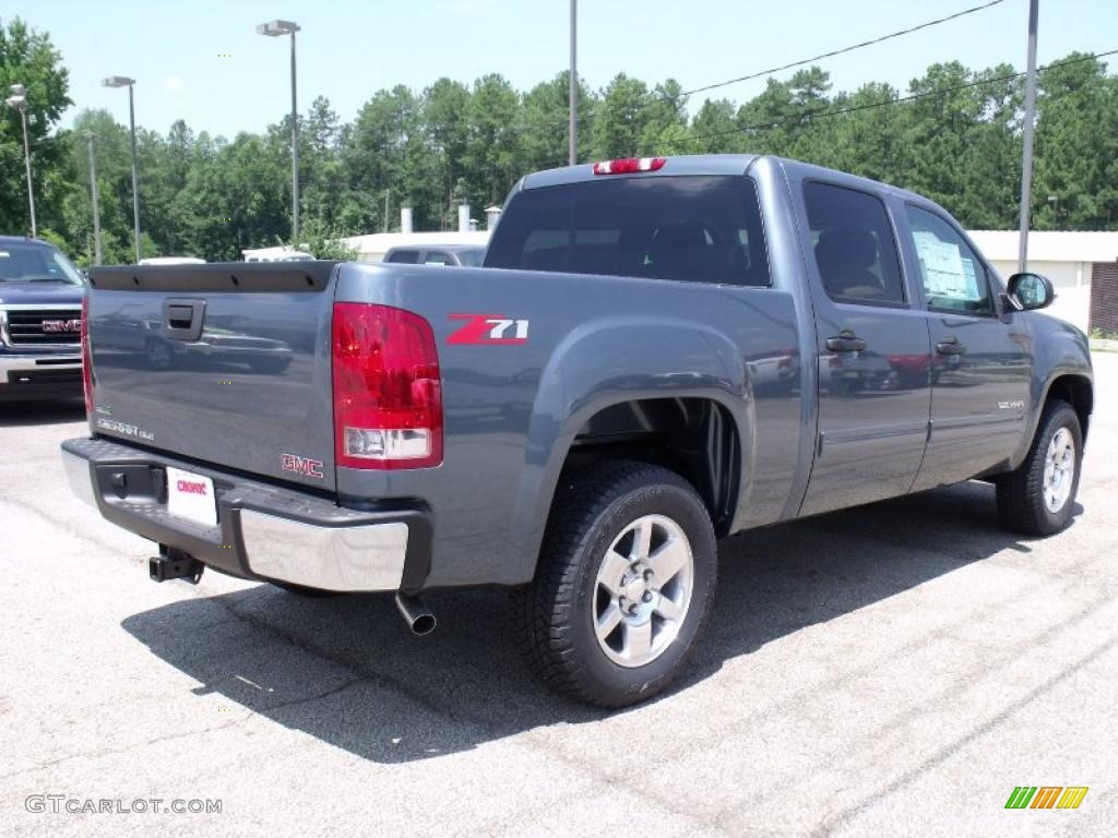 2010 Sierra 1500 SLE Crew Cab - Stealth Gray Metallic / Ebony photo #8