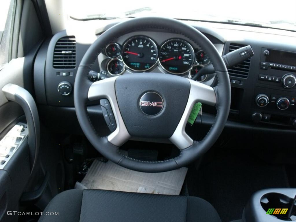 2010 Sierra 1500 SLE Crew Cab - Storm Gray Metallic / Ebony photo #17