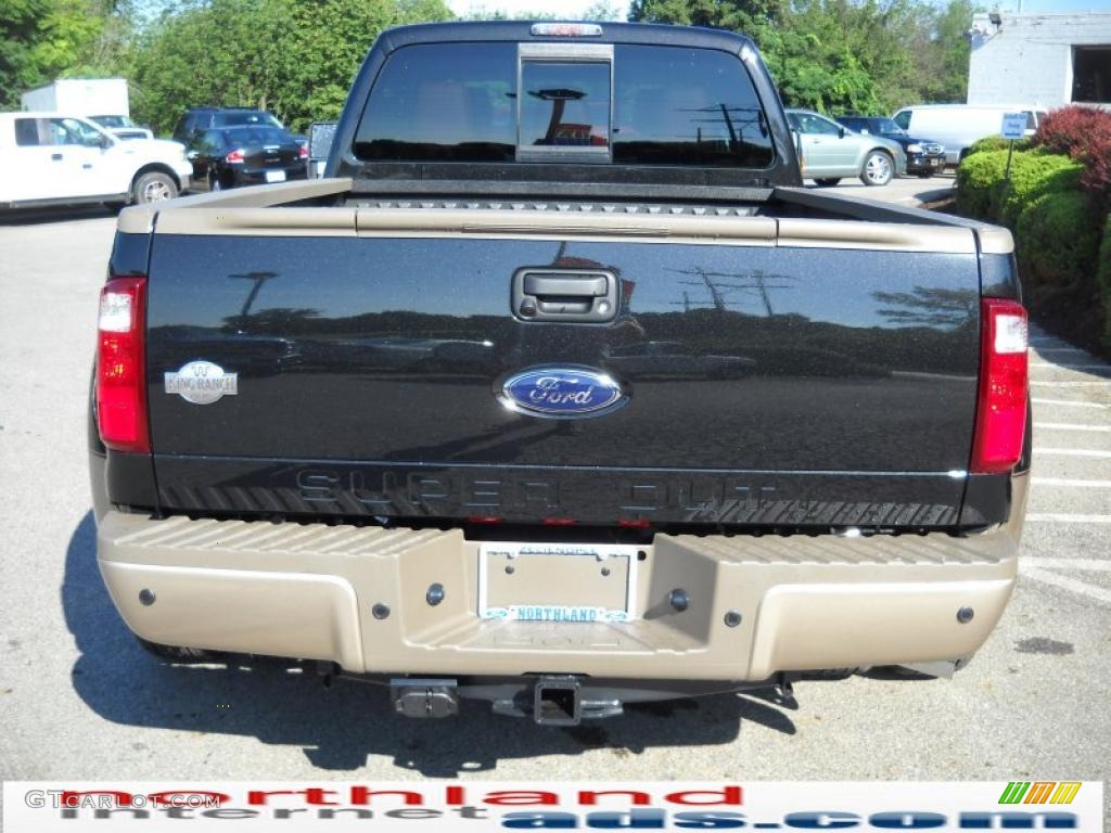 2011 F450 Super Duty King Ranch Crew Cab 4x4 Dually - Tuxedo Black Metallic / Chapparal Leather photo #7