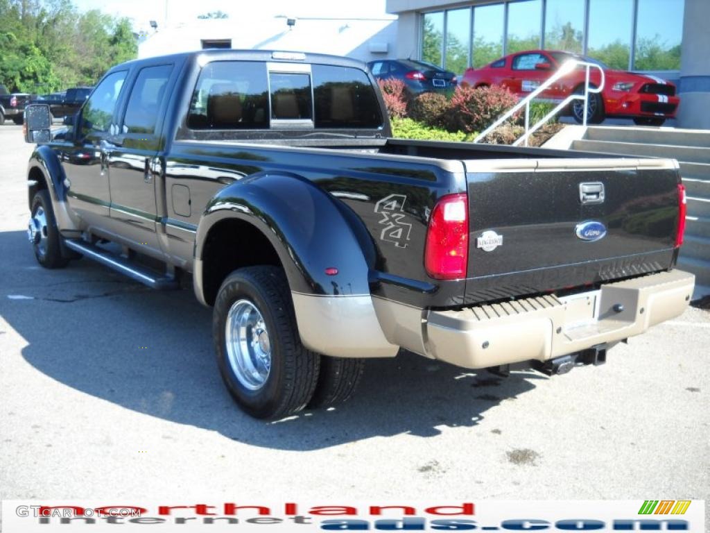 2011 F450 Super Duty King Ranch Crew Cab 4x4 Dually - Tuxedo Black Metallic / Chapparal Leather photo #8