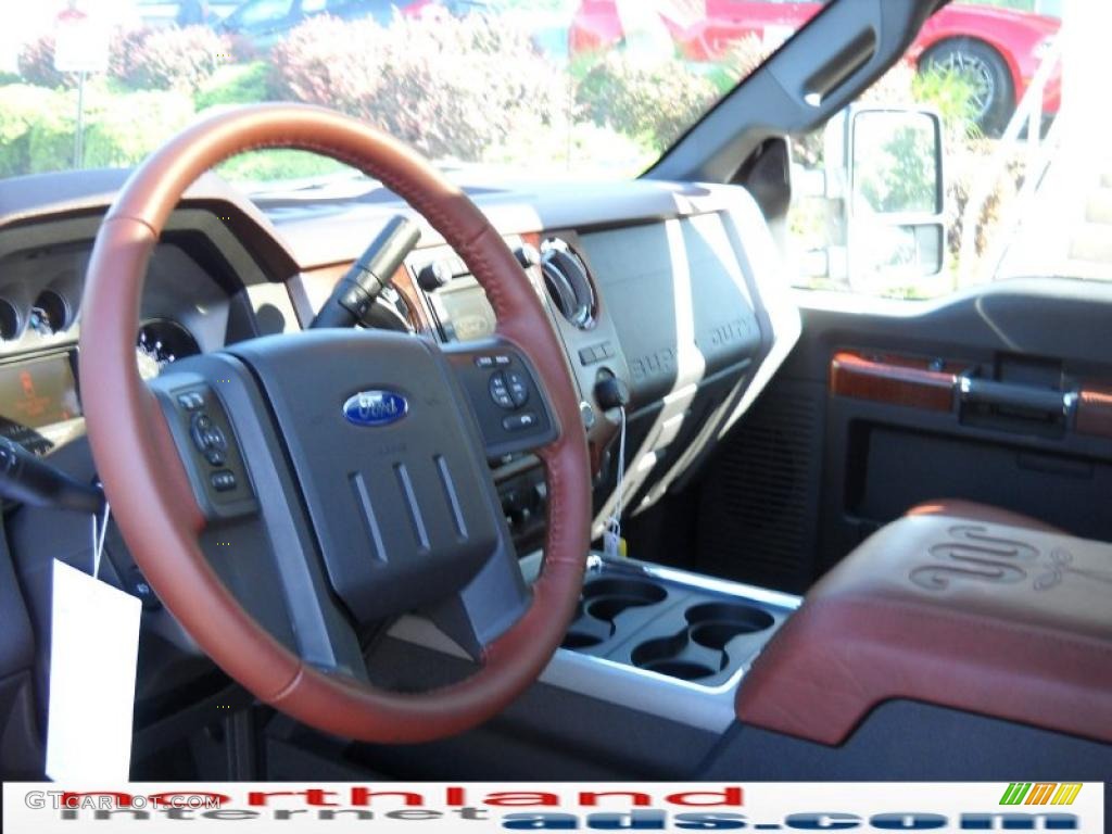 2011 F450 Super Duty King Ranch Crew Cab 4x4 Dually - Tuxedo Black Metallic / Chapparal Leather photo #10