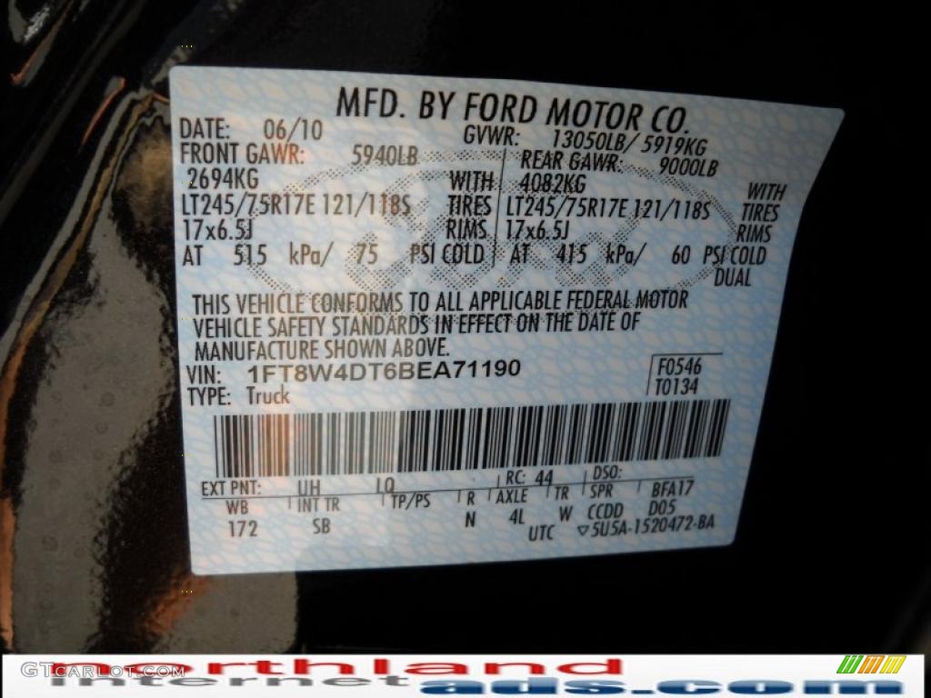 2011 F450 Super Duty King Ranch Crew Cab 4x4 Dually - Tuxedo Black Metallic / Chapparal Leather photo #12