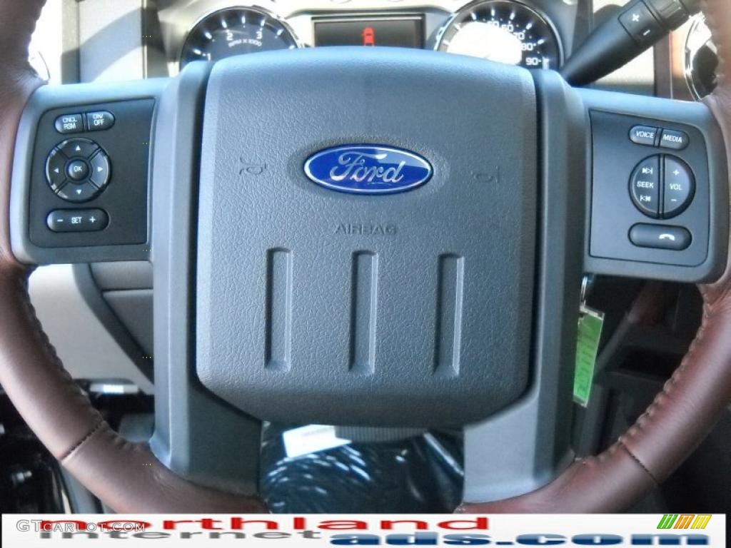 2011 F450 Super Duty King Ranch Crew Cab 4x4 Dually - Tuxedo Black Metallic / Chapparal Leather photo #19