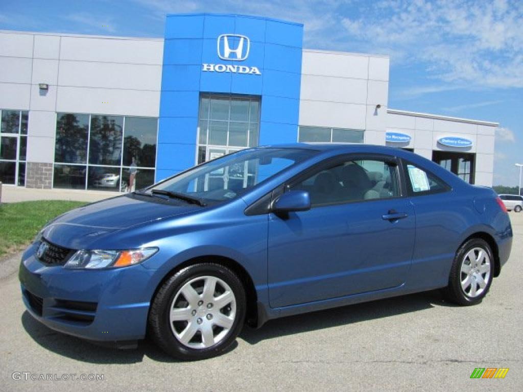 2009 Civic LX Coupe - Atomic Blue Metallic / Gray photo #1