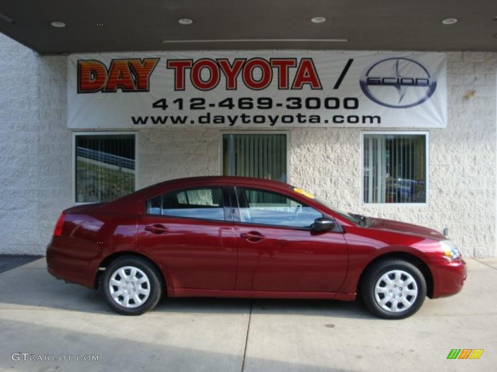 2007 Galant ES - Ultra Red Pearl / Gray photo #1