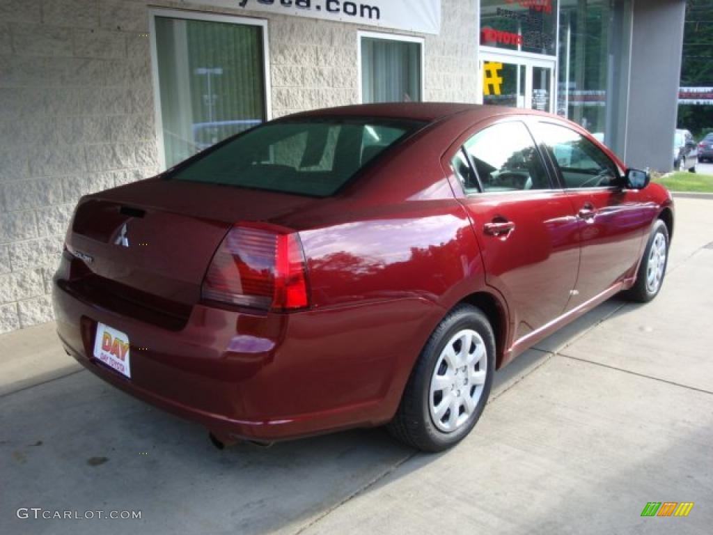 2007 Galant ES - Ultra Red Pearl / Gray photo #2