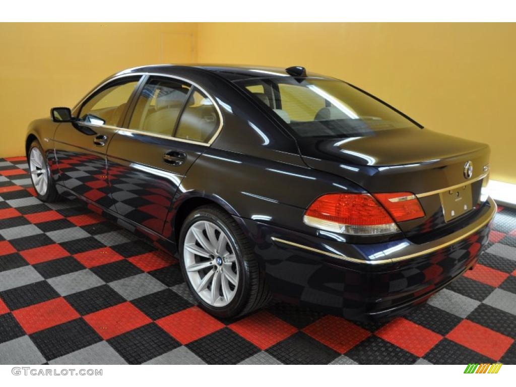2008 7 Series 750i Sedan - Monaco Blue Metallic / Cream Beige photo #4