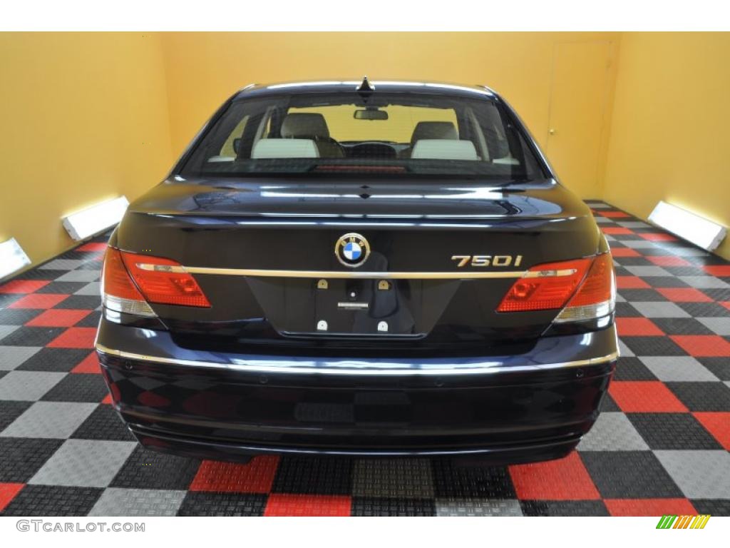 2008 7 Series 750i Sedan - Monaco Blue Metallic / Cream Beige photo #5