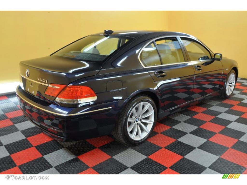 2008 7 Series 750i Sedan - Monaco Blue Metallic / Cream Beige photo #6