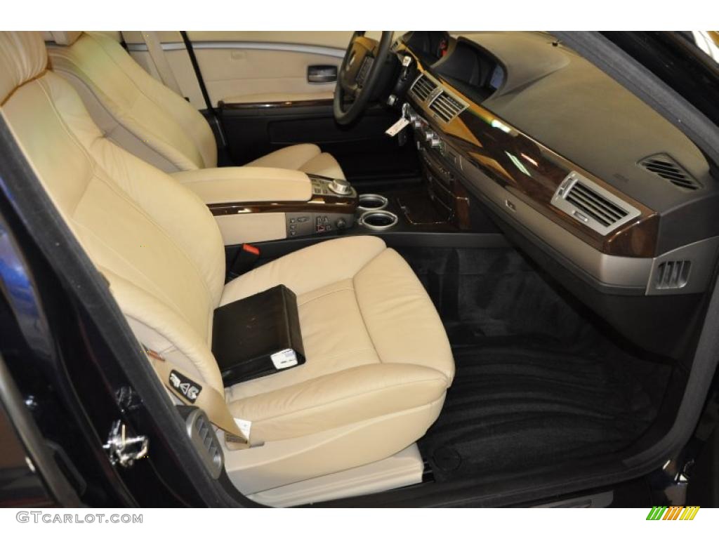 2008 7 Series 750i Sedan - Monaco Blue Metallic / Cream Beige photo #19