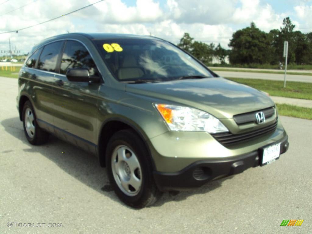 2008 CR-V LX - Green Tea Metallic / Ivory photo #11