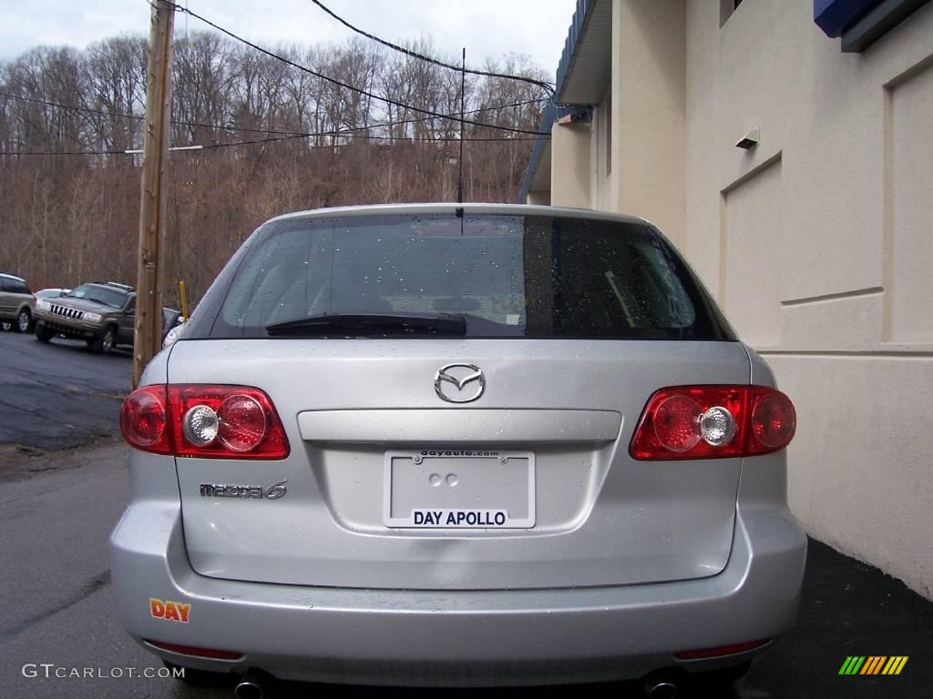 2004 MAZDA6 s Sport Wagon - Glacier Silver Metallic / Gray photo #8