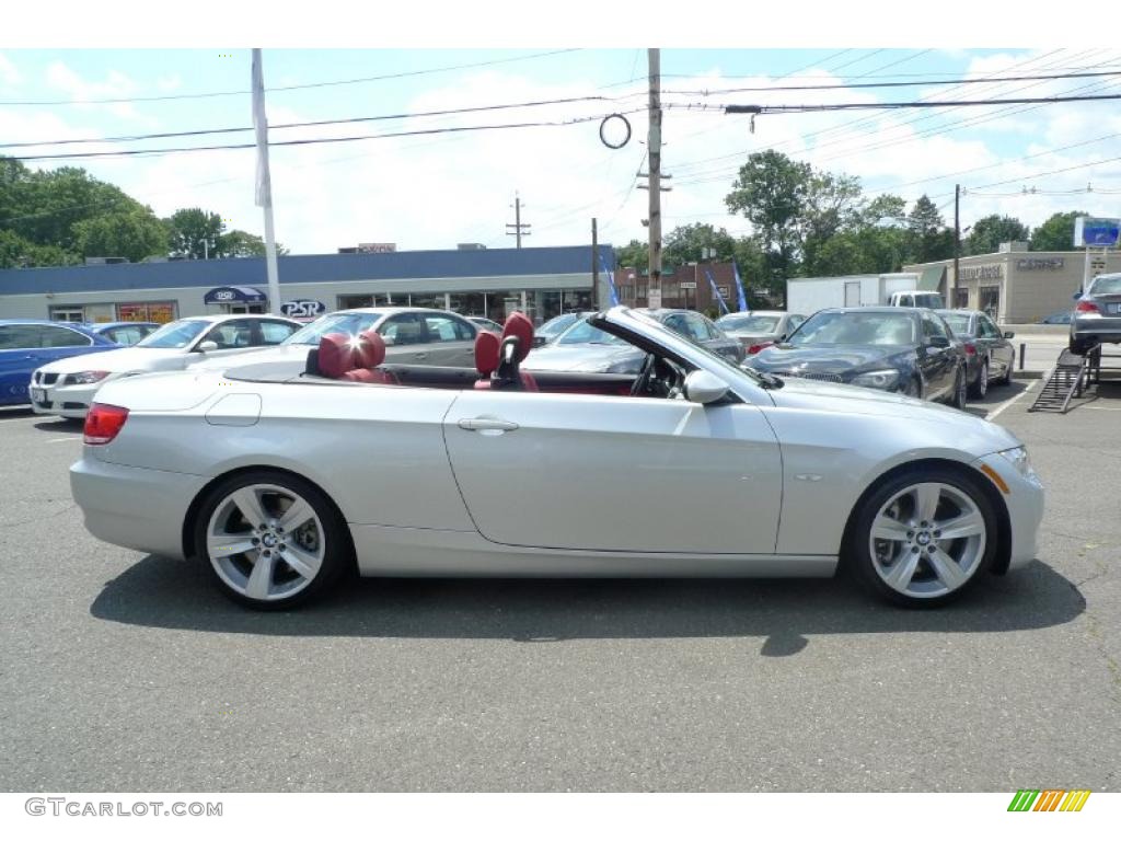 2008 3 Series 335i Convertible - Titanium Silver Metallic / Coral Red/Black photo #19