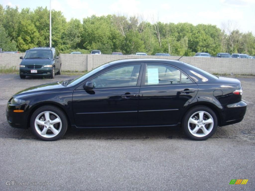 2008 MAZDA6 i Touring Sedan - Onyx Black / Beige photo #1