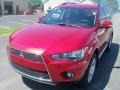 2010 Rally Red Metallic Mitsubishi Outlander SE 4WD  photo #1