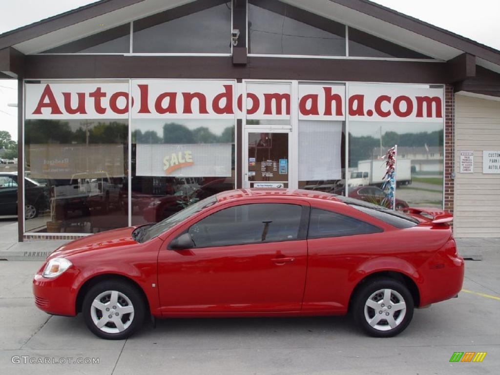 2007 Cobalt LS Coupe - Victory Red / Gray photo #1