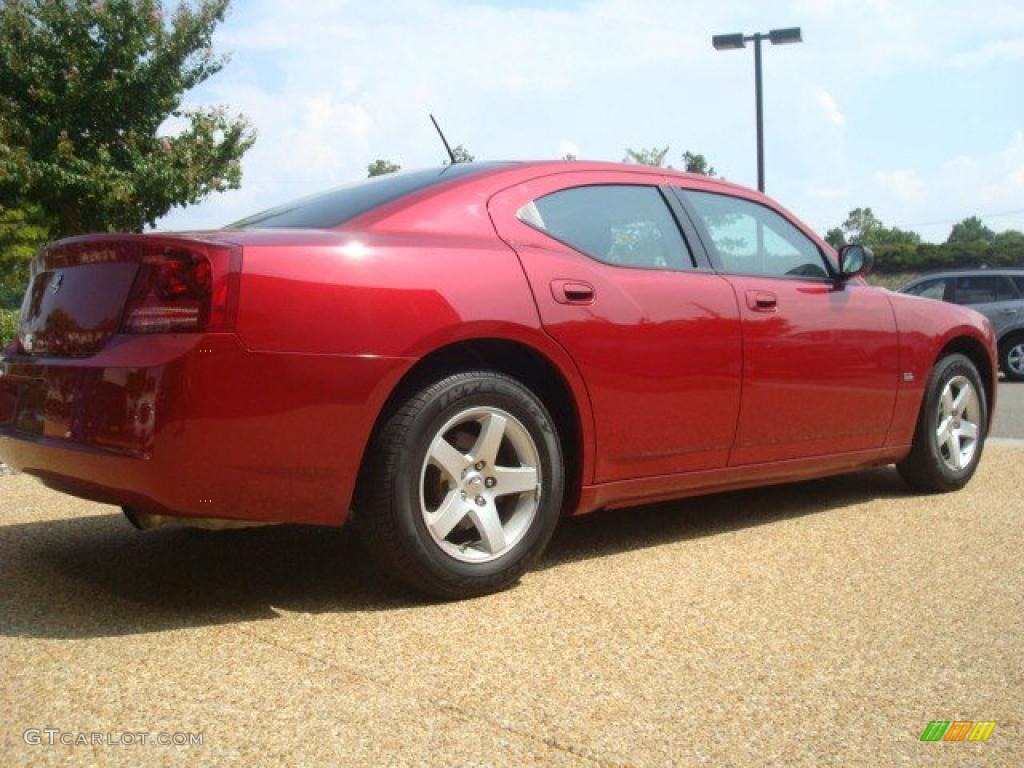 2008 Charger SE - Inferno Red Crystal Pearl / Dark Slate Gray photo #5
