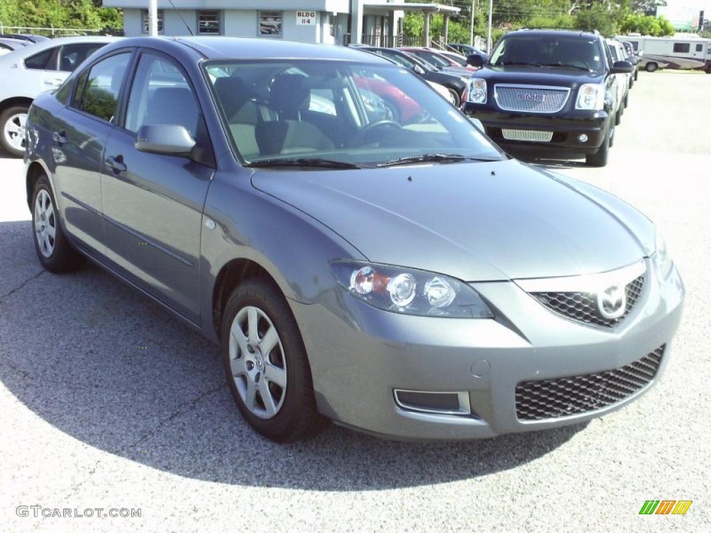 2007 MAZDA3 i Sedan - Galaxy Gray Mica / Black photo #7