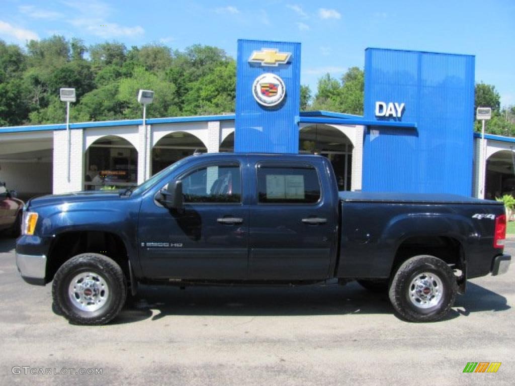 2007 Sierra 2500HD SLE Crew Cab 4x4 - Deep Blue Metallic / Ebony Black photo #4