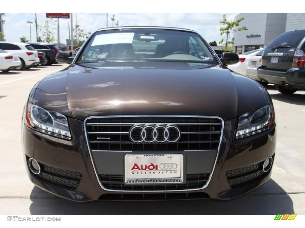 2011 A5 2.0T quattro Convertible - Teak Brown Metallic / Linen Beige photo #2