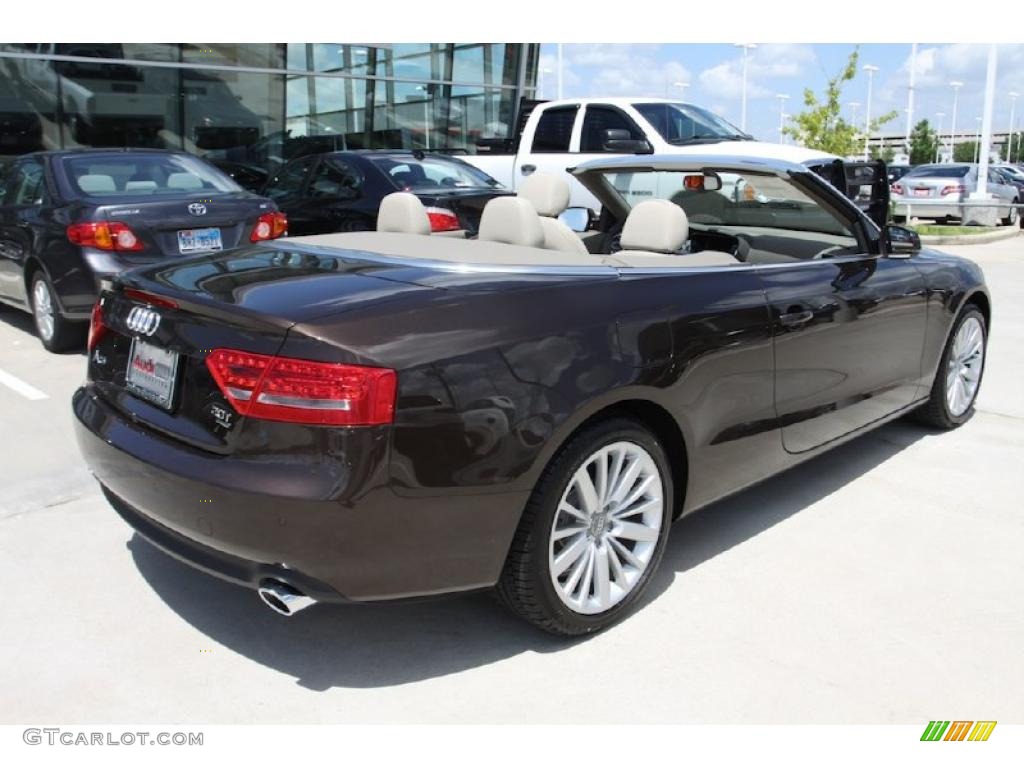 2011 A5 2.0T quattro Convertible - Teak Brown Metallic / Linen Beige photo #4