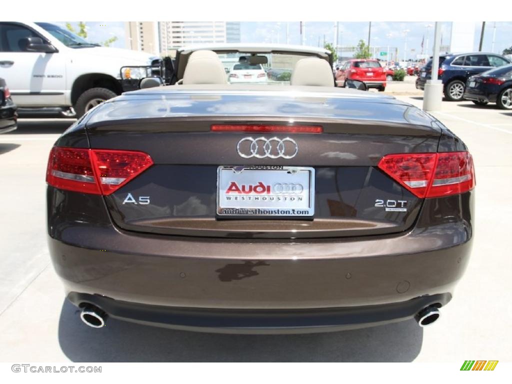 2011 A5 2.0T quattro Convertible - Teak Brown Metallic / Linen Beige photo #5